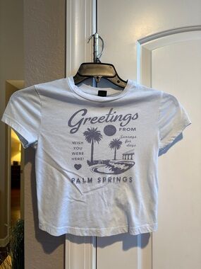 wild fable White Graphic Tee with Lavender Print